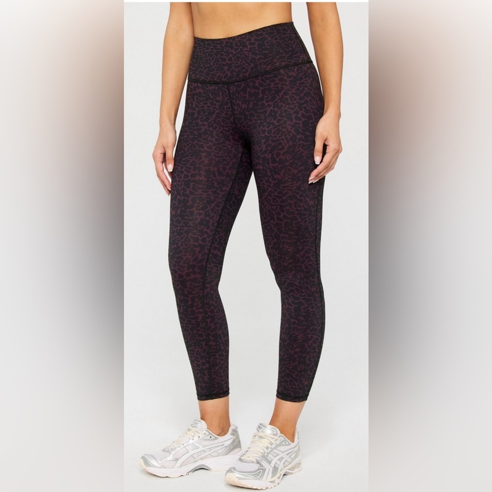 Black & Oxblood Leopard PowerHold 7/8 Legging | XS | Lisa Leo | Fabletics | NWT